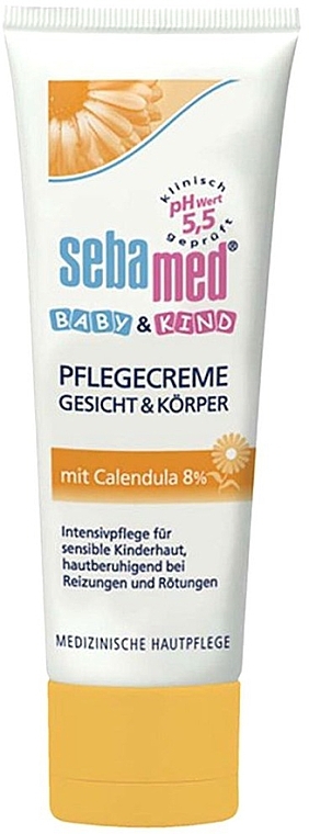 Baby Face & Body Calendula Cream - Sebamed Baby Face And Body Cream Calendula — photo N1