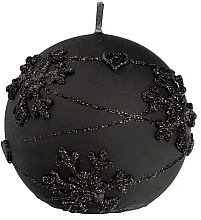 Fragrances, Perfumes, Cosmetics Decorative Candle, ball, black, 12cm - Artman Snowflake Application