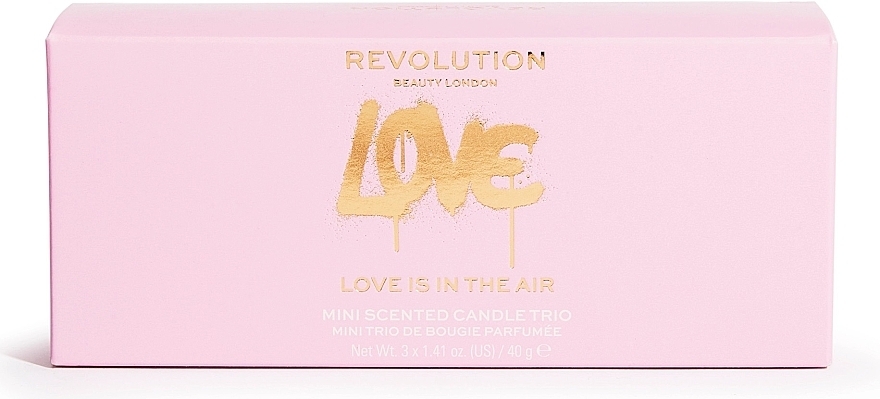 Set - Makeup Revolution Love Is In The Air Mini Candle Gift Set — photo N2