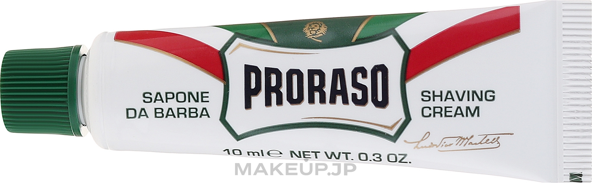 Eucalyptus and Menthol Shaving Cream - Proraso Green Line Refreshing Shaving Cream (mini size) — photo 10 ml