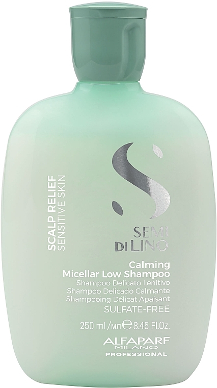 Soothing Micellar Shampoo - Alfaparf Semi Di Lino Scalp Relief Calming Micellar Low Shampoo — photo N1