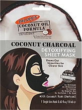 Fragrances, Perfumes, Cosmetics Detox Sheet Mask - Palmer's Coconut Oil Formula Coconut Charcoal Detoxifying Sheet Mask