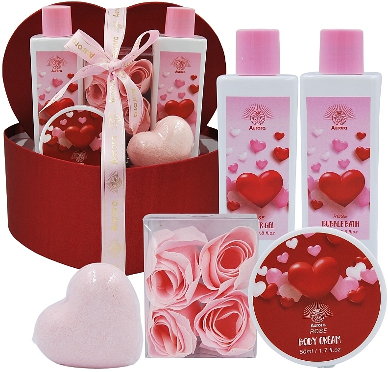 Set, 5 products - Aurora Red Heart Gift Set — photo N2