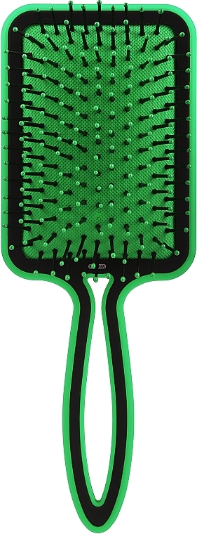 Rectangular Hair Brush, green - Titania — photo N1