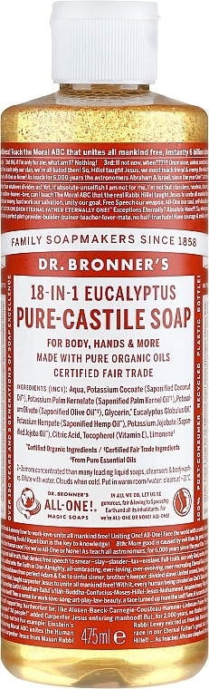 Liquid Soap "Eucalyptus" - Dr. Bronner’s 18-in-1 Pure Castile Soap Eucalyptus — photo N5