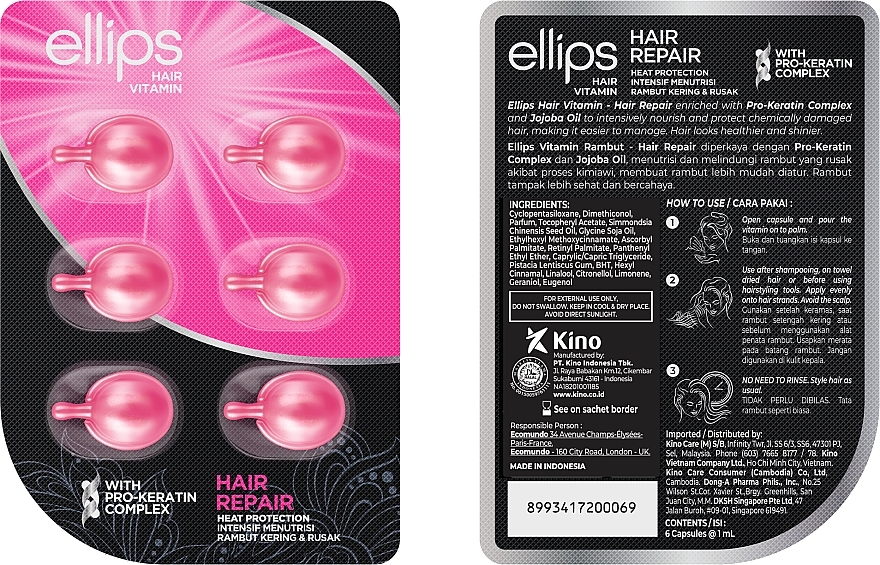 Hair Repair Vitamins - Ellips Hair Vitamin Hair Repair With Pro-Keratin Complex — photo N1