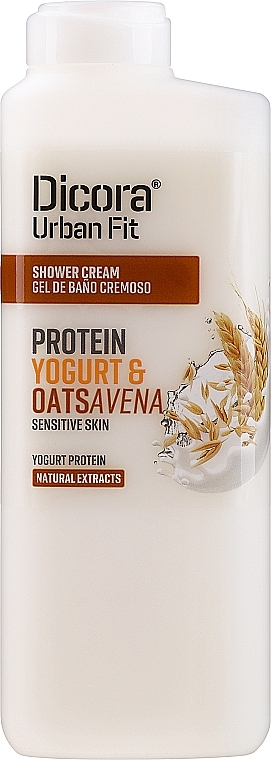 Cream Shower Gel "Protein Yoghurt & Oat" - Dicora Urban Fit Shower Cream Protein Yogurt & Oats Avena — photo N1
