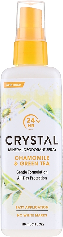 Deodorant Spray with Chamomile and Green Tea Scent - Crystal Essence Deodorant Spray — photo N1