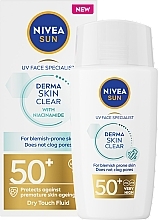 Fragrances, Perfumes, Cosmetics 日焼け止め フェイス フルイド SPF 50+ - NIVEA Sun Derma Skin Clear SPF50+