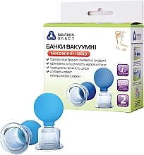 Fragrances, Perfumes, Cosmetics Dry Vacuum Massage Cups 50mm, polymer-glass - Alpina Plast