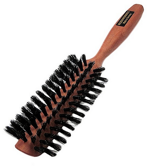 Blow Dry Brush, semi-circular, pear wood, 22 cm - Golddachs — photo N1