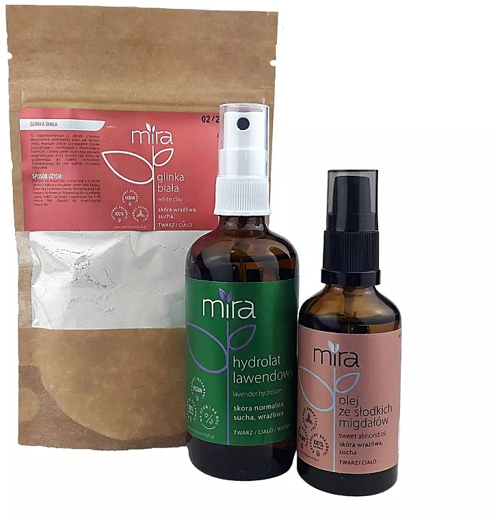 Dry Skin Set - Mira (b/clay/100g + b/oil/50ml + hydrolat/100ml) — photo N2