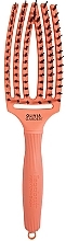 Hair Brush - Olivia Garden Finger Brush Combo Coral — photo N1