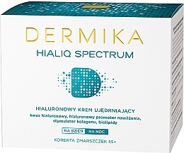 Fragrances, Perfumes, Cosmetics Hyaluronic Face Cream - Dermika Hialiq Spectrum Face Cream 55+ 