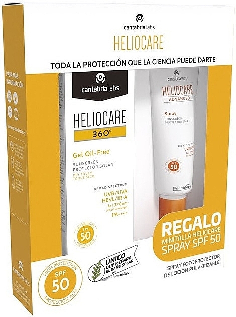 Set - Cantabria Labs Heliocare 360 (gel/50ml + spray/75ml) — photo N1