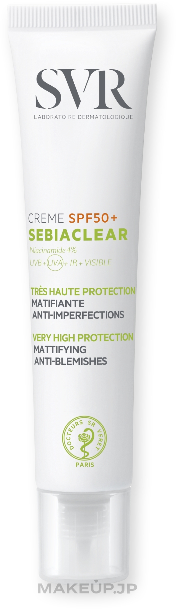 Mattifying Facial Sunscreen for Problem Skin - SVR Sebiaclear Cream SPF50+ Very High Protection — photo 40 ml