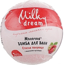 Fragrances, Perfumes, Cosmetics Bath Bomb "Ripe Strawberries" with Milk Proteins - Milky Dream