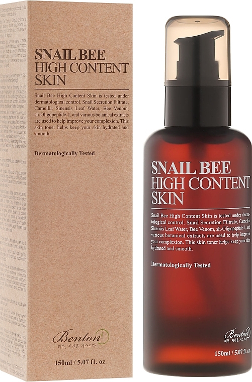Snail & Bee Venom High Content Toner - Benton Snail Bee High Content Skin — photo N3