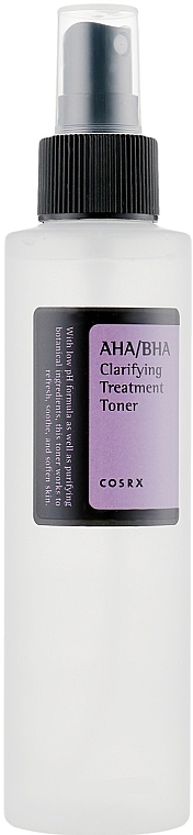 Face Toner - Cosrx AHA7 BHA Clarifying Treatment Toner — photo N1