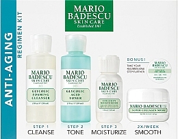 Fragrances, Perfumes, Cosmetics Set - Mario Badescu Anti-Aging Kit (cleanser/59ml + toner/59ml + cr/29ml + mask/14ml + eye/cr/mini)