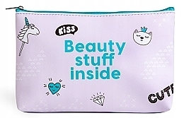 Fragrances, Perfumes, Cosmetics Cosmetic Bag, 22x16cm, purple - IDC Institute Sweet & Pretty Bag