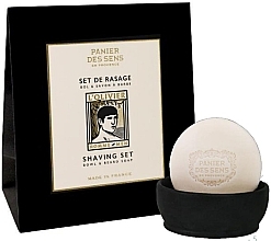 Fragrances, Perfumes, Cosmetics Set - Panier des Sens L'Olivier Shaving Set (soap/150g + soap holder/1pcs)