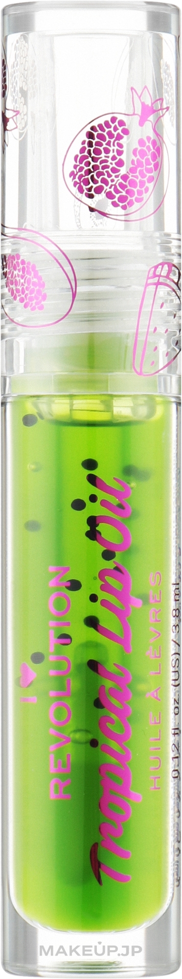 Tropical Lip Oil "Kiwi" - I Heart Revolution Tasty Tropical Lip Oil Kiwi — photo 3.8 ml