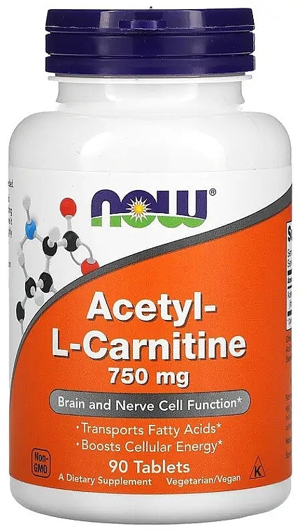 Dietary Supplement "Acetyl-L-Carnitine", capsules, 750 mg - Now Foods Acetyl-L-Carnitine — photo N2