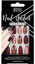 Fragrances, Perfumes, Cosmetics Fake Nails Set - Ardell Nail Addict Premium Artifical Nail Set Red Cateye