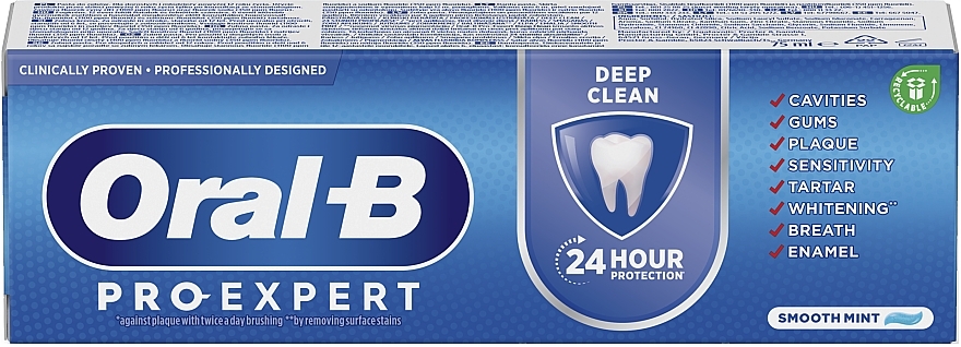 Deep Cleansing Toothbrush - Oral-B Pro-Expert Deep Cleaning Toothpaste Smooth Mint — photo N10