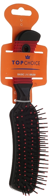 Hair Brush, 2663, black-red - Top Choice — photo N1
