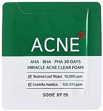 Fragrances, Perfumes, Cosmetics Cleansing Foam - Some By Mi AHA-BHA-PHA 30 Days Miracle Acne Clear Foam (sample)