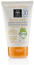 Fragrances, Perfumes, Cosmetics Baby Sunscreen Cream - Apivita Suncare Babies Protection SPF 30 With Natural Olive & Calendula