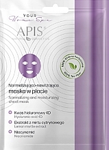 Fragrances, Perfumes, Cosmetics Normalizing & Moisturizing Sheet Mask - APIS Professional Your Home Spa Normalizing And Moisturizing Sheet Mask