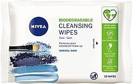 Refreshing Face Wipes, 25pcs - NIVEA 3 in 1 Cleansing Wipes — photo N1