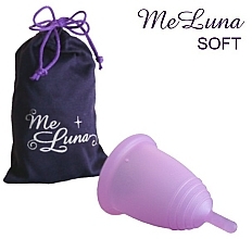 Menstrual Cup with Stem, S-size, pink - MeLuna Soft Shorty Menstrual Cup — photo N1