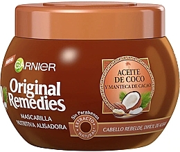 Fragrances, Perfumes, Cosmetics Coconut Nourishing Hair Straightening Mask - Garnier Original Remedies Nourishing Straightening Hair Mask With Coconut 