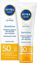 Face Sun Cream for Sensitive Skin - Nivea Sun Sensitive Skin SPF50 High — photo N1