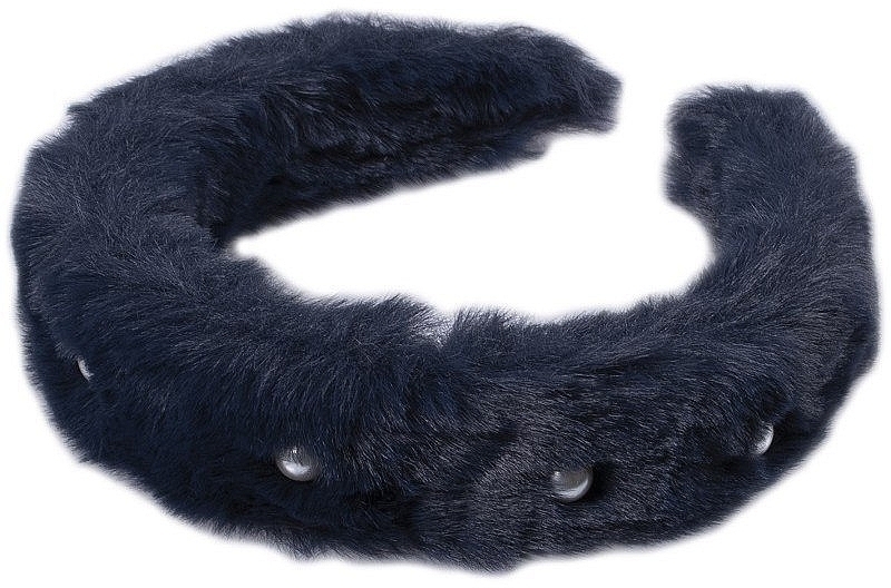 Hair Hoop with Faux Fur, 27932, dark blue - Top Choice — photo N1