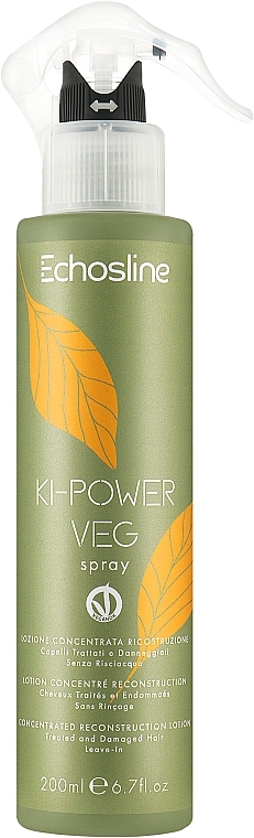 Repairing Concentrated Lotion for Damaged Hair - Echosline Ki-Power Veg Spray Concentrated Lotion for Damaged Hair Without Rinsing — photo N1