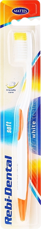 Toothbrush Rebi-Dental M46, soft, orange - Mattes — photo N1