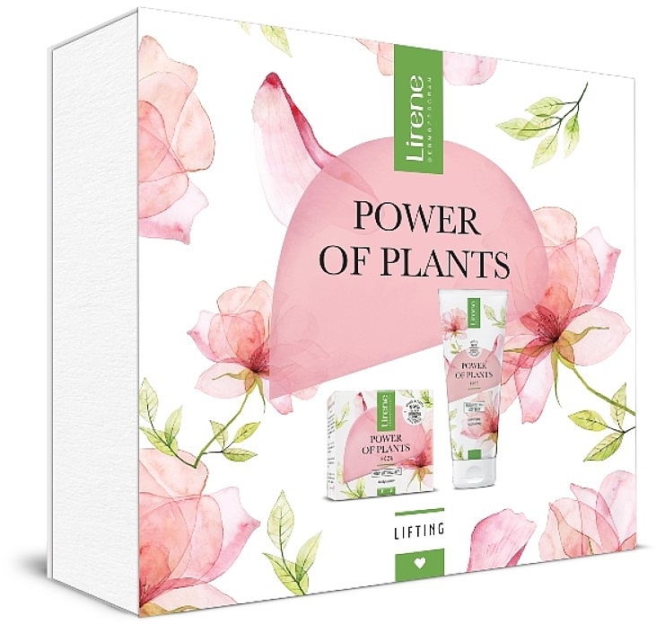 Set - Lirene Power Of Plants Rose (b/balm/200ml + f/cr/50ml) — photo N1