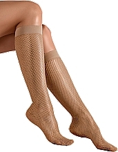 Fragrances, Perfumes, Cosmetics Net Knee-High Socks 'Rete', naturale - Mona