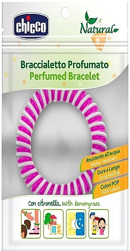 Perfumed Anti-Mosquito Bracelet, pink and white - Chicco Perfumed Bracelets — photo N1