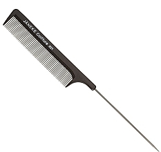 Comb with Metal Tail, 21 cm, black - Janeke Professional Comb With Metal Tail — photo N1