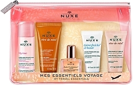 Fragrances, Perfumes, Cosmetics Set - Nuxe My Travel Essentials Kit (micel/wat/40ml + f/cr/15ml + oil/10ml + clean/gel/30ml + hand/cr/15ml)