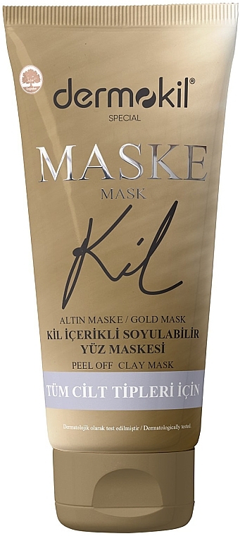 Peel-Off Face Mask - Dermokil Peel Off Gold Clay Mask — photo N2