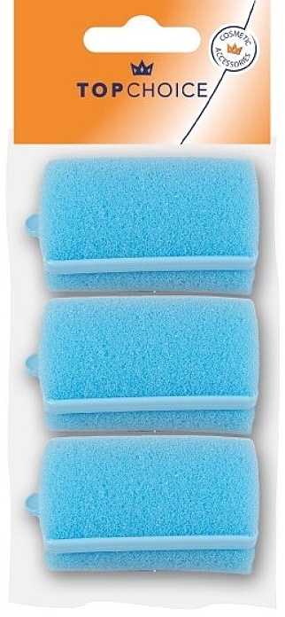 Soft Curler Clips, 40 mm, blue - Top Choice — photo N1
