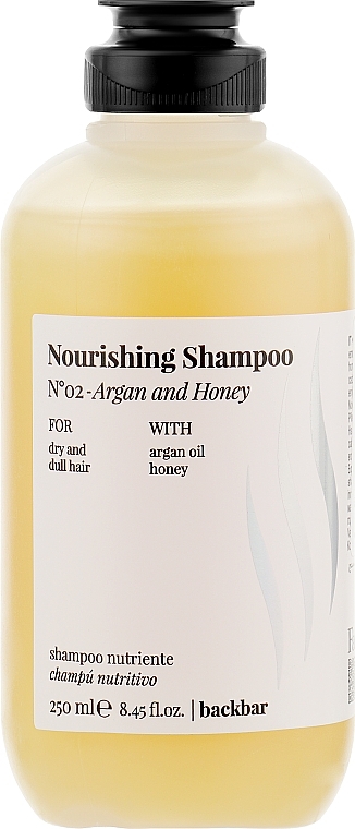 Argan & Honey Shampoo - Farmavita Back Bar No2 Nourishing Shampoo Argan And Honey — photo N1