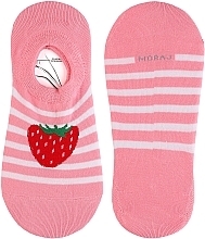 Women's Low-Cut Socks, Pink Fruit Pattern - Moraj — photo N1